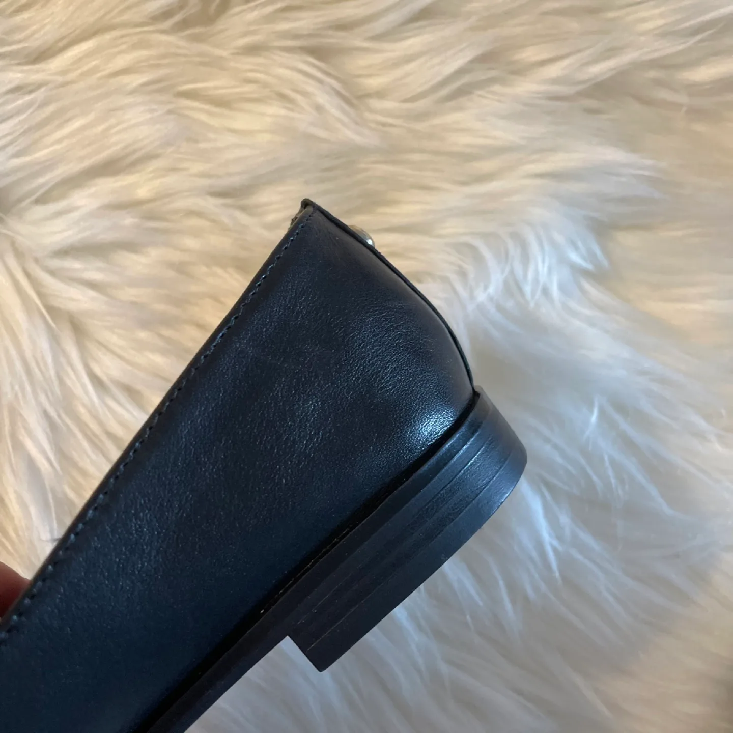 ALDO Black Leather Loafers - Size 6.5 image indicator(5)