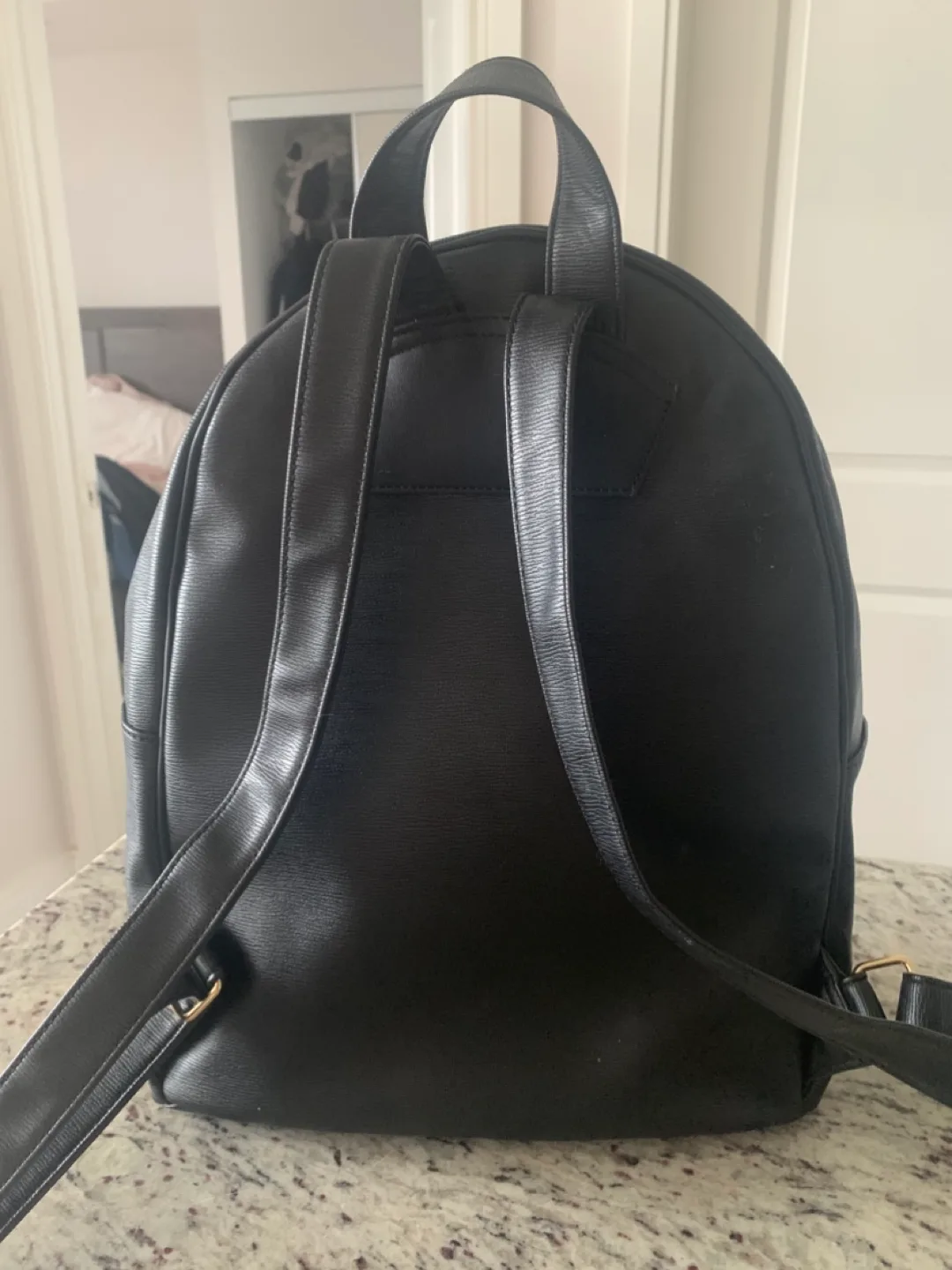 ALDO Black Leather Backpack image indicator(2)
