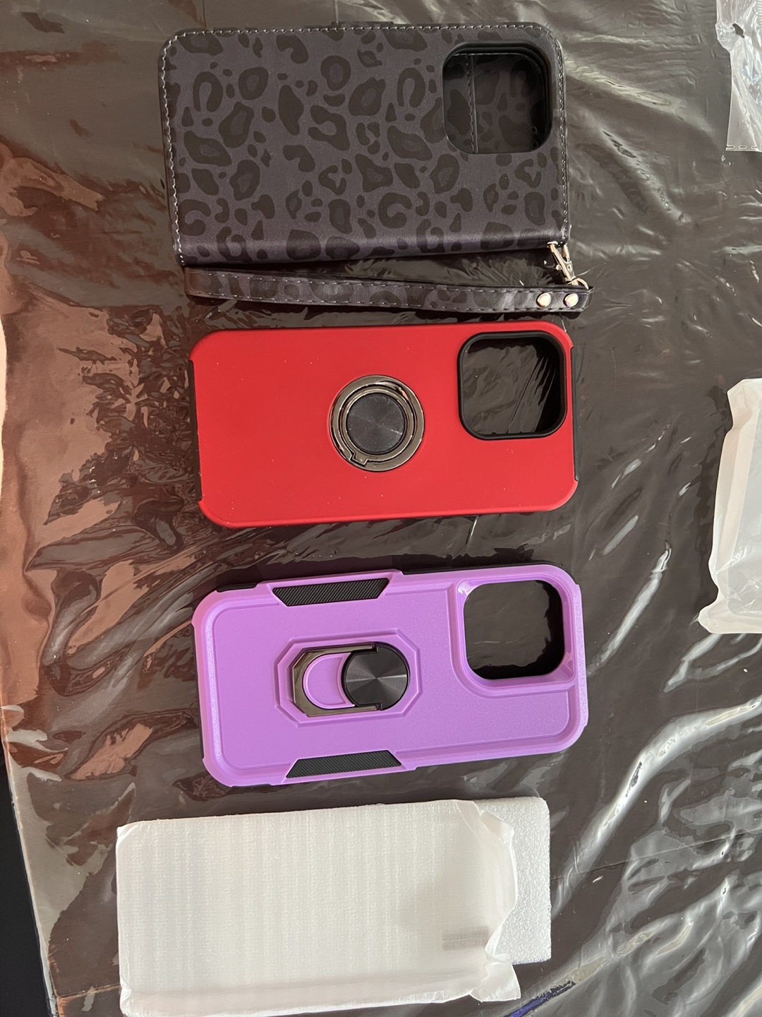 iPhone Cases - Leopard, Red, Purple
