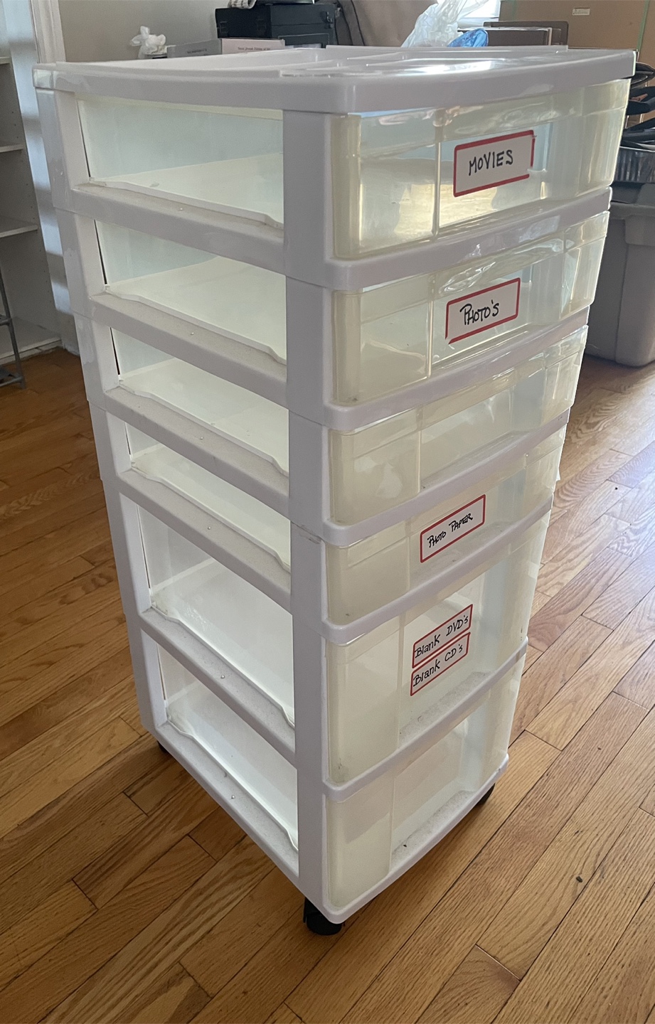 Rolling Storage Cart with 5 Drawers