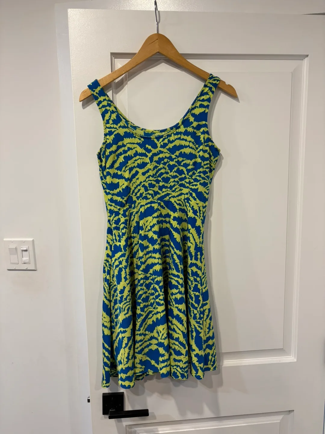 Blue & Yellow Patterned Dress thumbnail