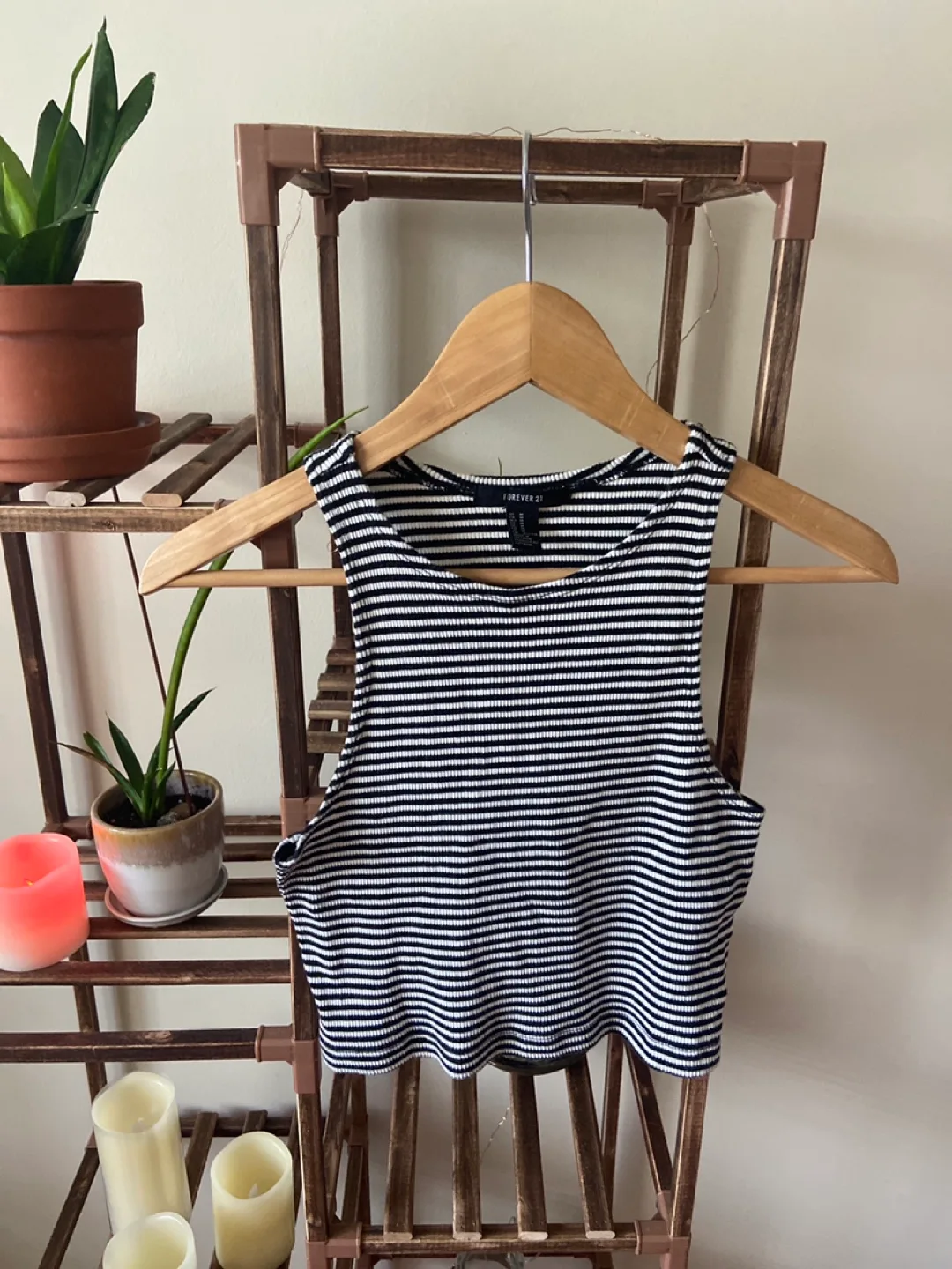 Forever 21 Striped Tank Top - Size M thumbnail
