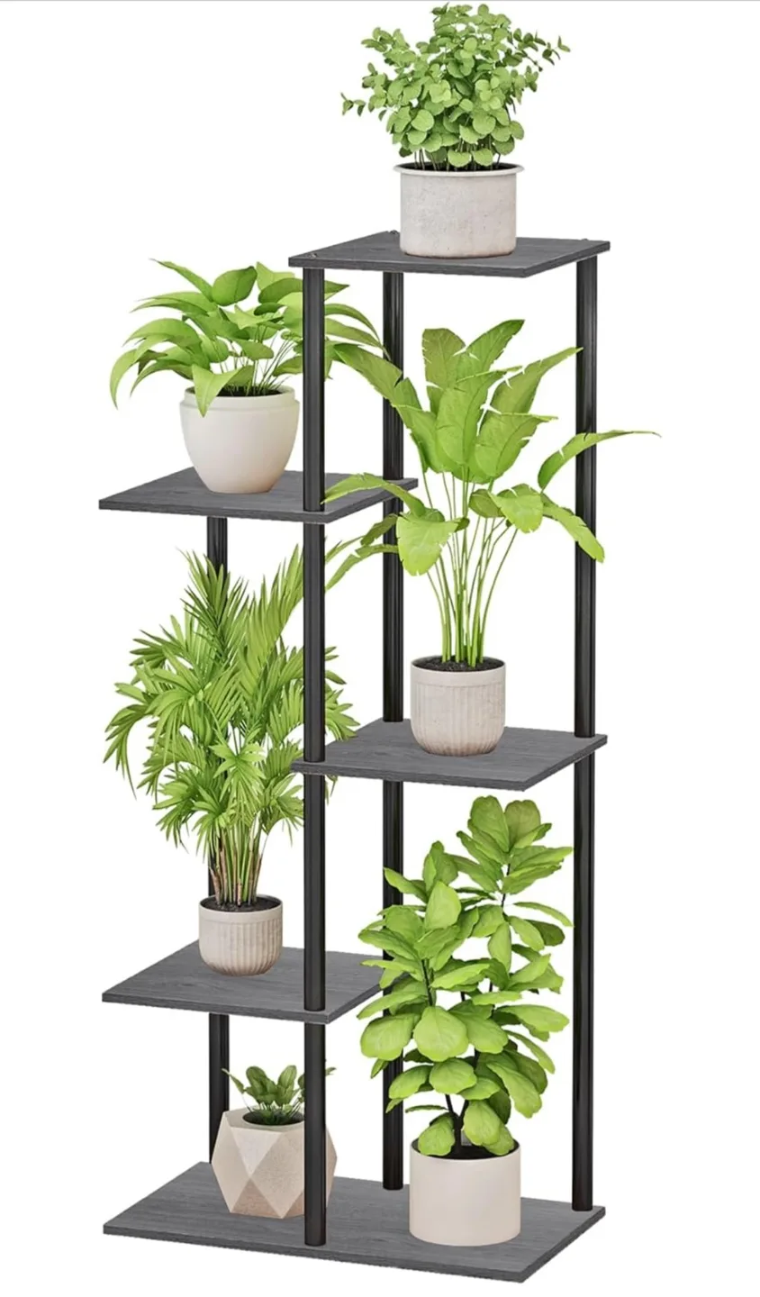 Oak Grey Plant Stand - 5 Tier thumbnail
