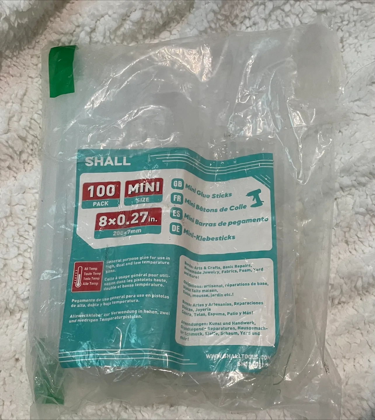 Mini Hot Glue Sticks, 0.27" Dia x 8" thumbnail