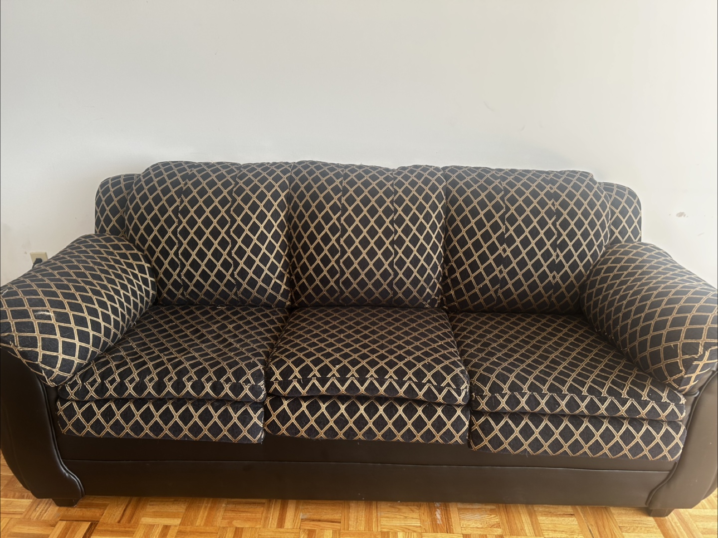 Patterned Sofa and Loveseat Set