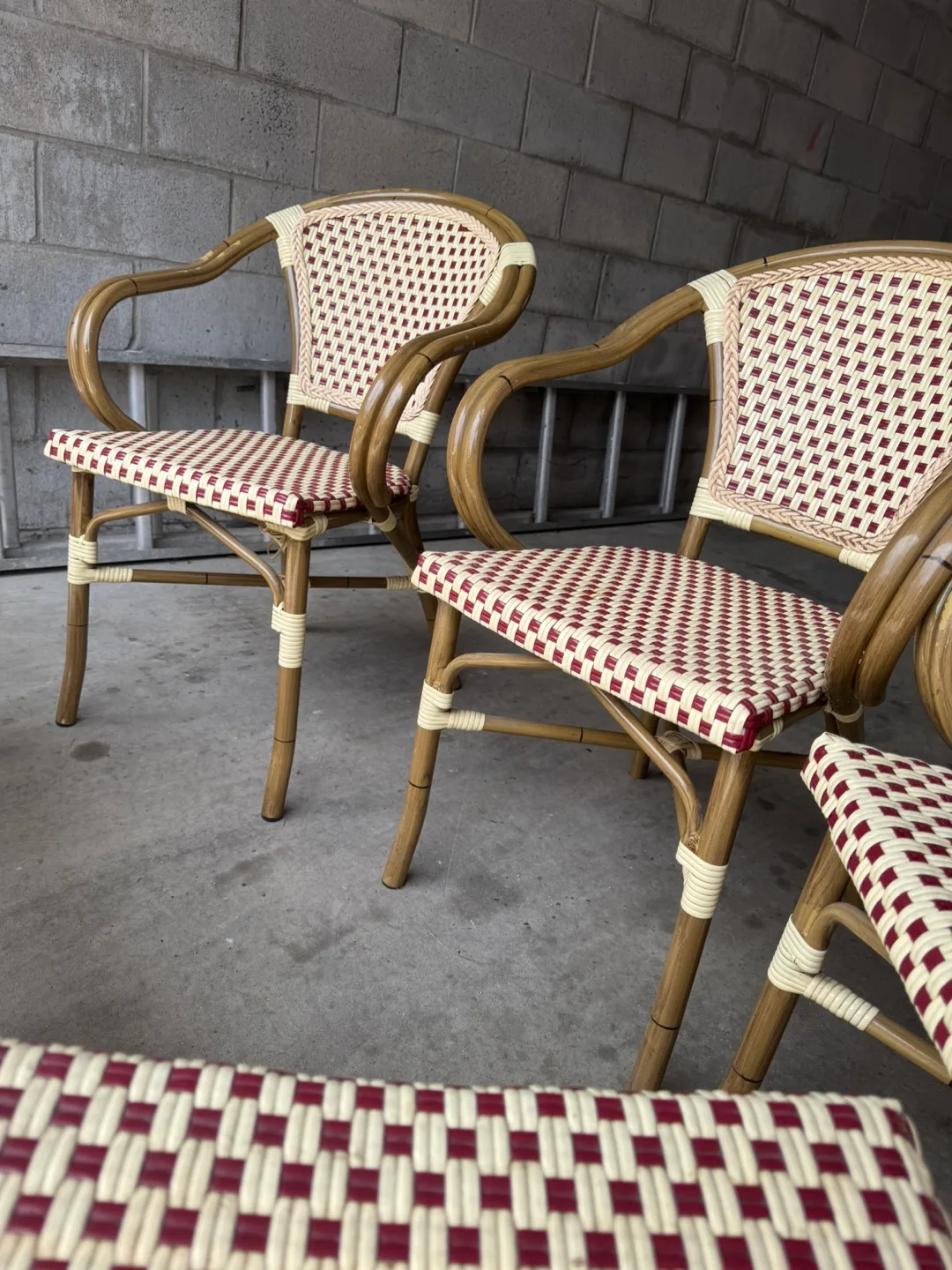 Set of 4 Rattan Bistro Chairs image indicator(3)
