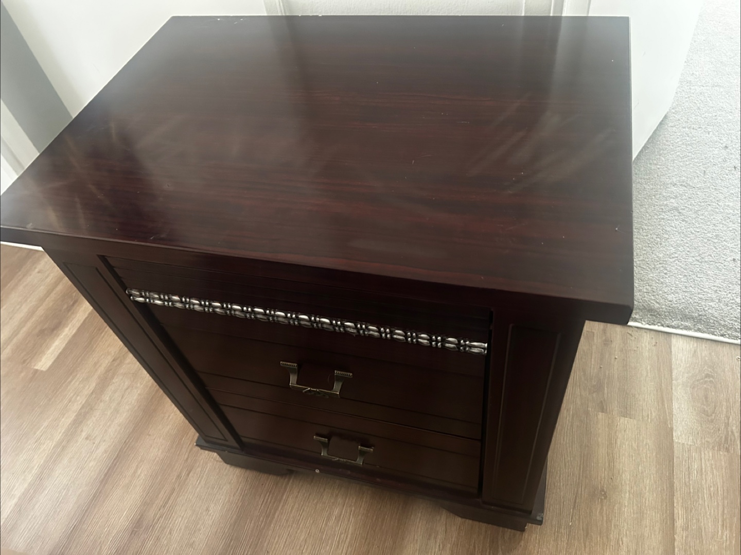 Dark Wood Nightstand