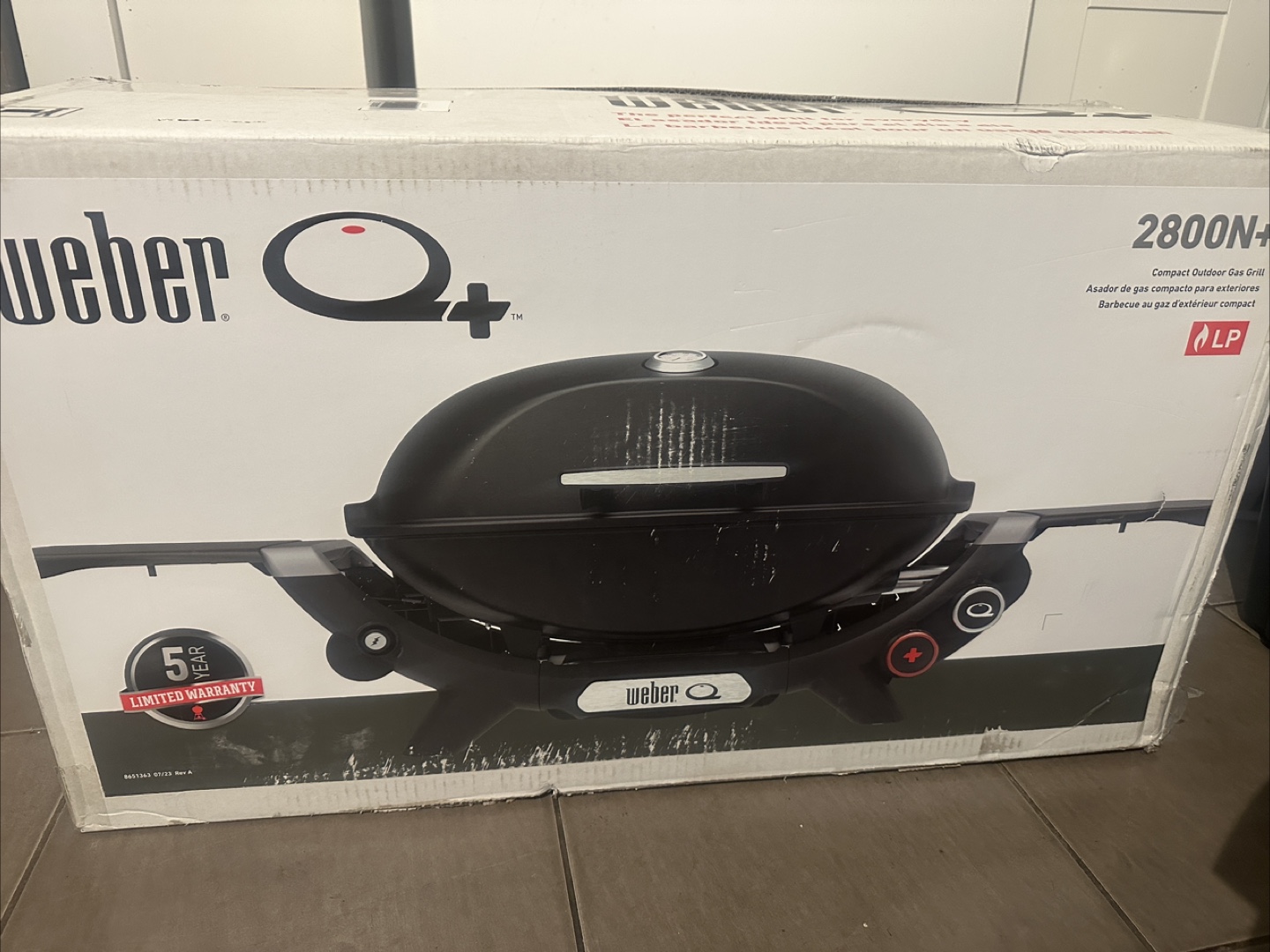 Weber Q+ 2800N+ Compact Outdoor Gas Grill - New in Box!