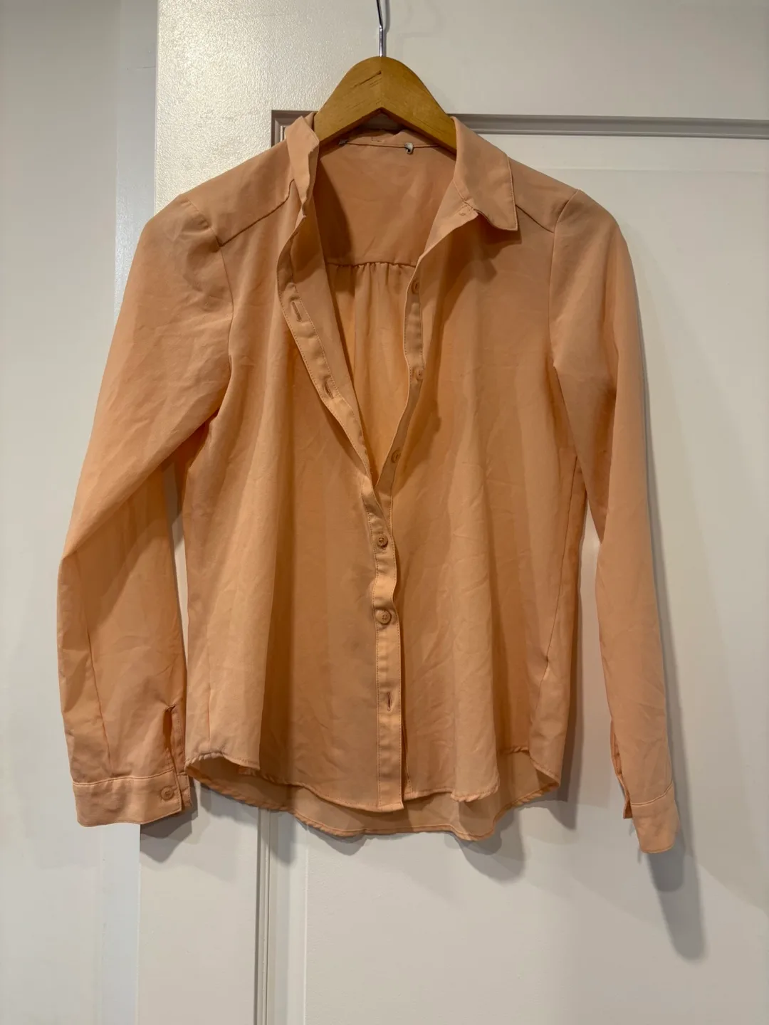 Peach Button-Up Blouse thumbnail