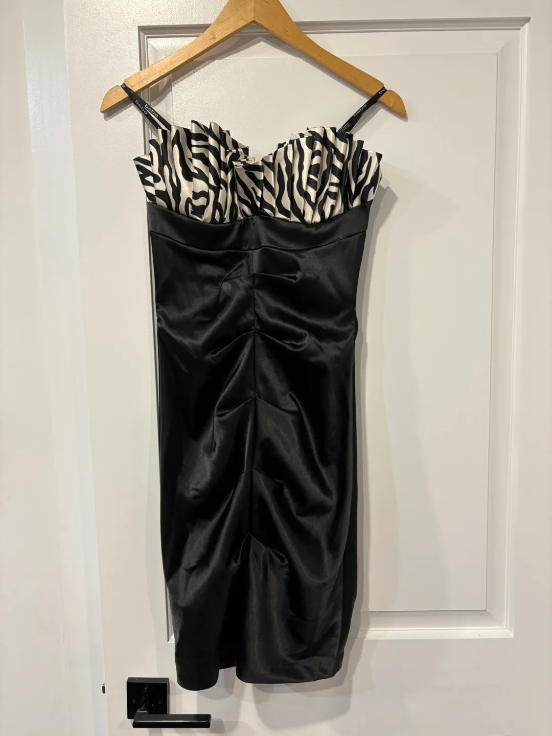 Bebe Black Dress, Zebra Print, Size Small thumbnail
