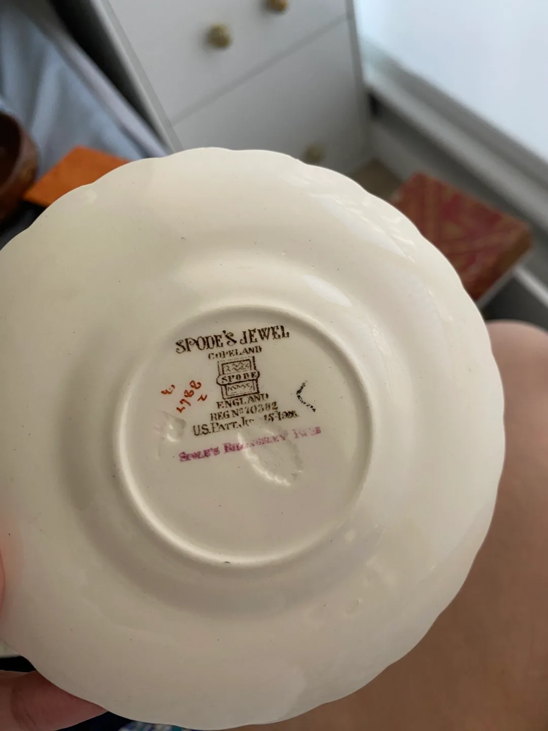 🇨🇦1926 Spode Jewel Copeland England Billingsley catch tray image indicator(2)