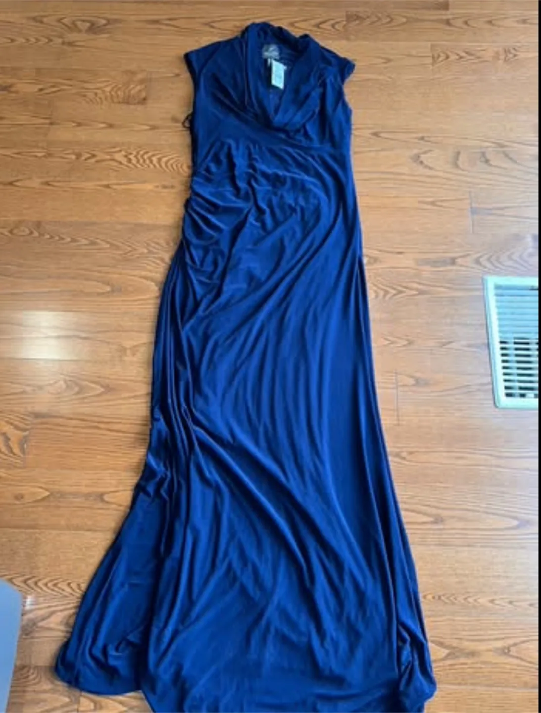 Adrianna Papell Navy Blue Gown - Size 12 thumbnail