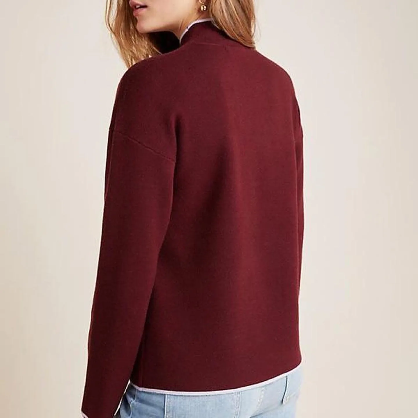 🇨🇦Anthropologie Lizzie Mock Neck Sweater(new) size xs image indicator(2)