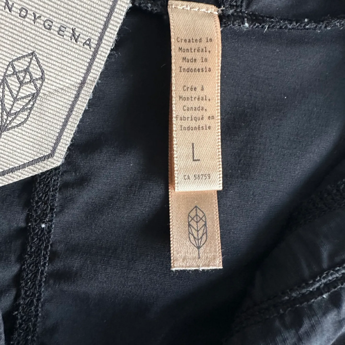 Indygena Black Lightweight Rain Jacket Size Large image indicator(10)