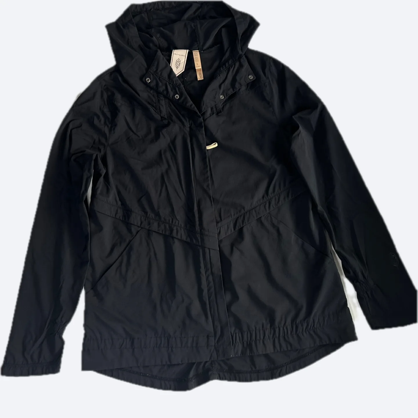 Indygena Black Lightweight Rain Jacket Size Large image indicator(6)