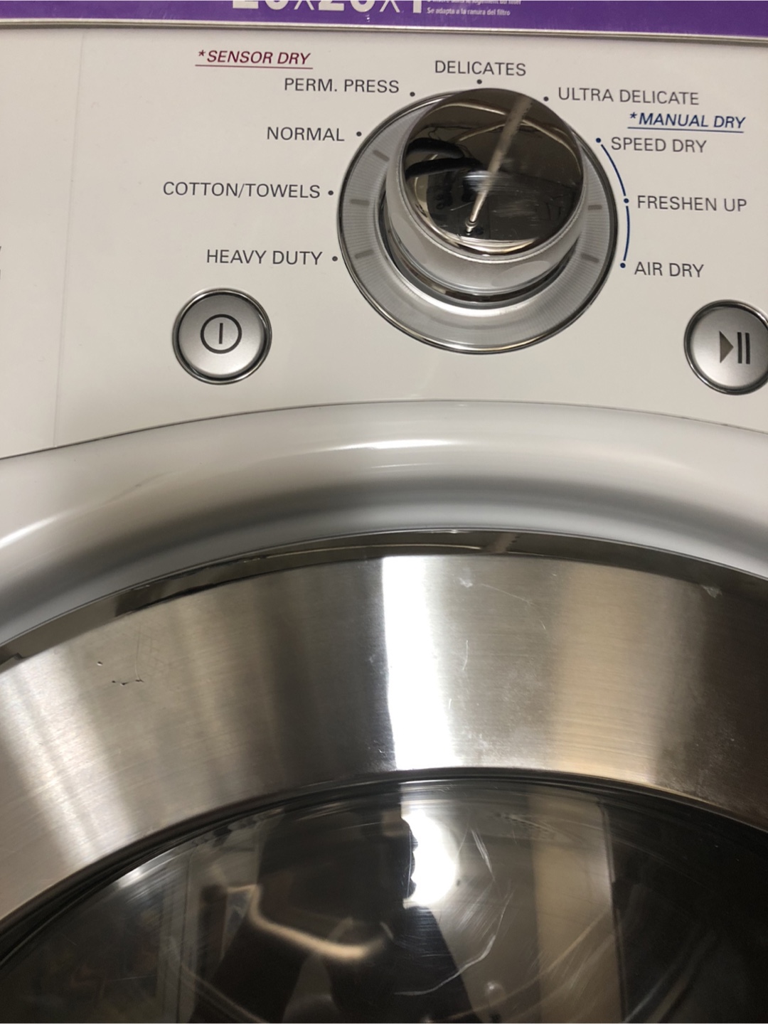 LG Sensor Dry DLE2301W Dryer - photo 3
