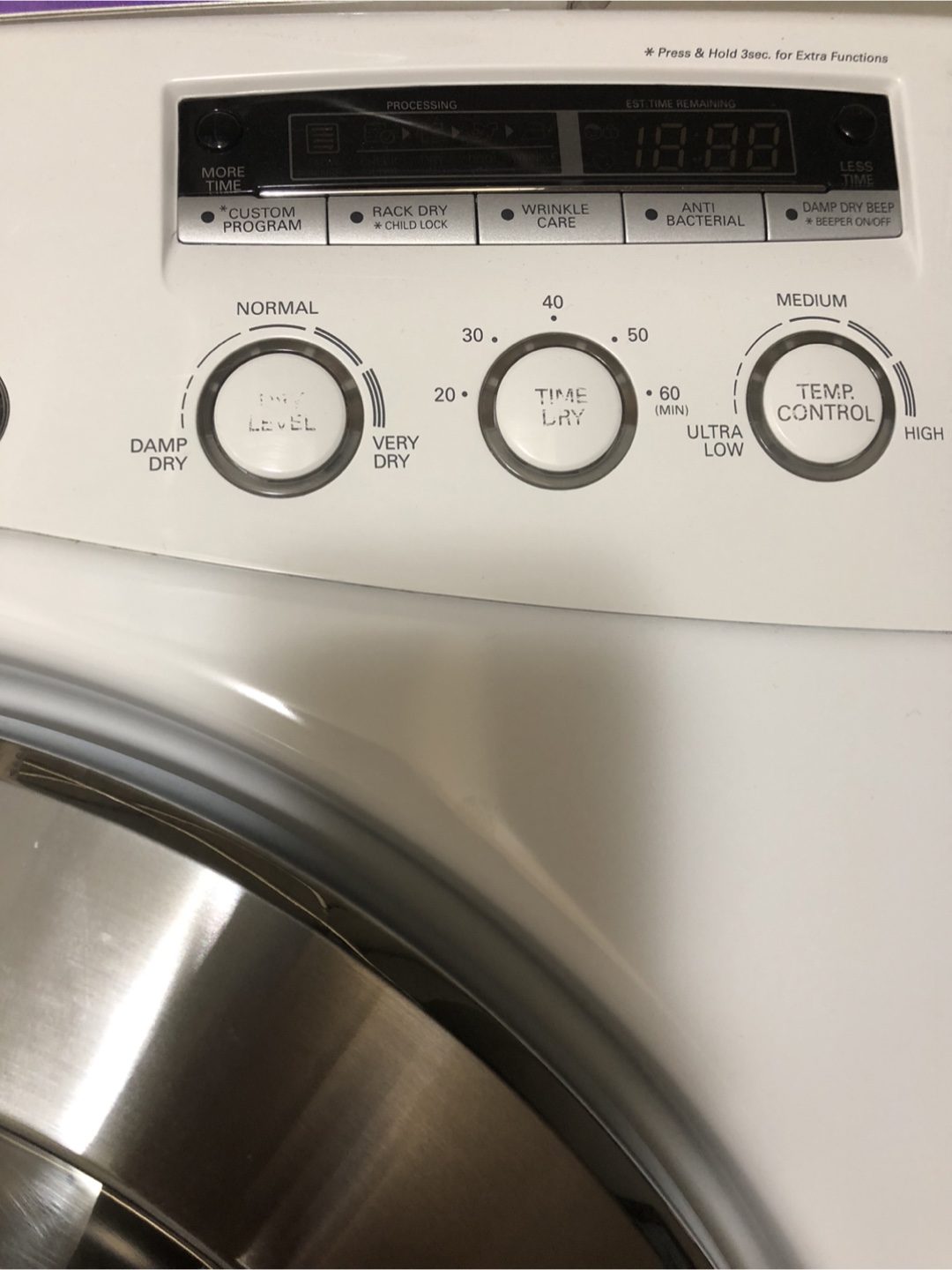 LG Sensor Dry DLE2301W Dryer - photo 2
