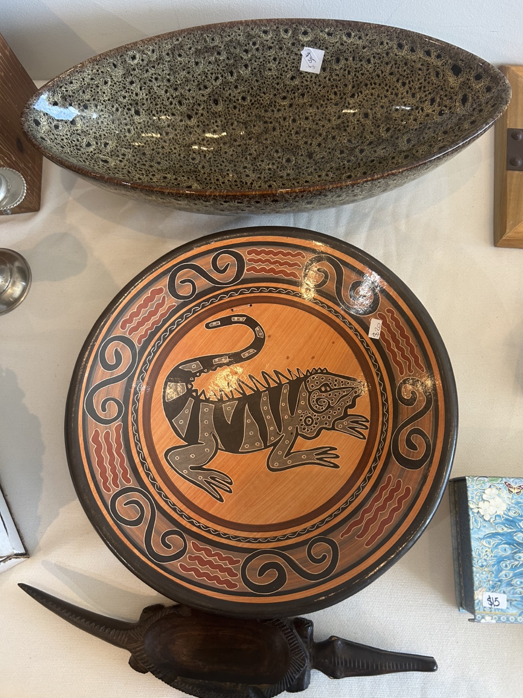 Handmade Decorative Iguana Plate