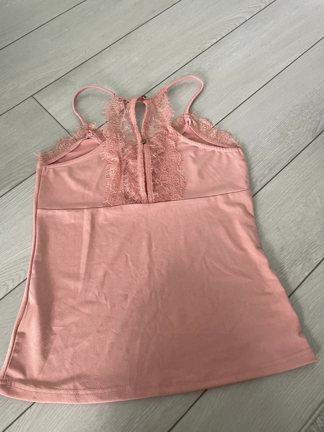 Pink Lace Trim Tank Top image indicator(2)