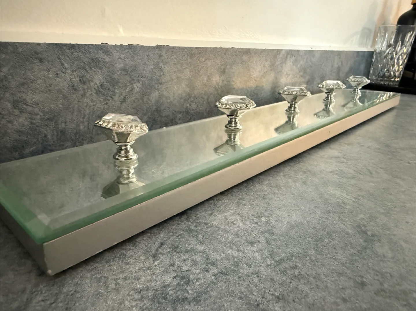 Decorative Wall Mounted Coat Rack with Jewel Knobs thumbnail