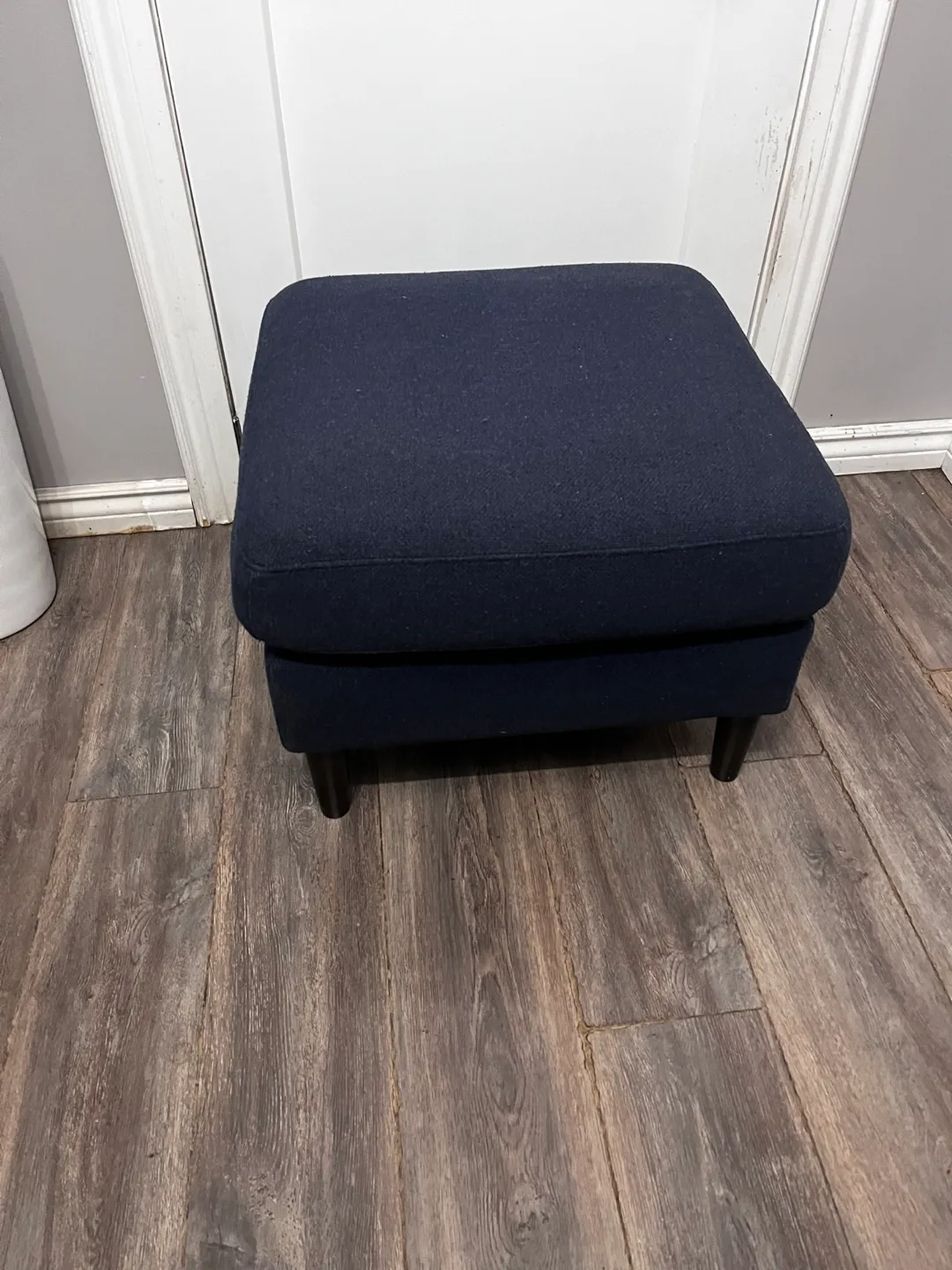 Navy Blue Ottoman Footstool thumbnail