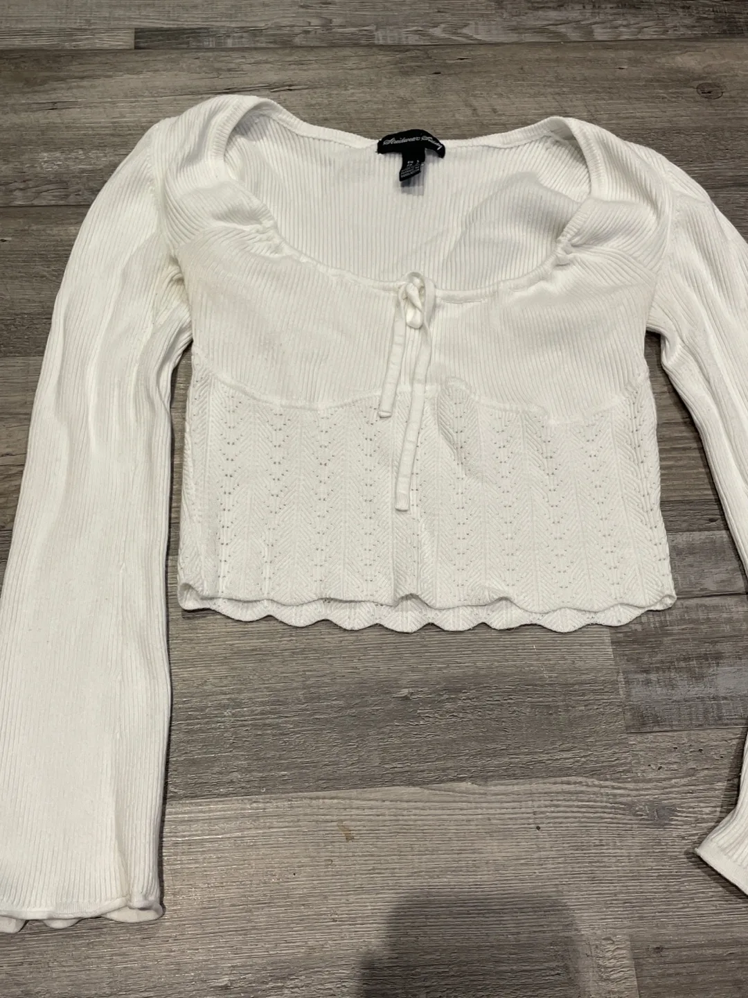 Streetwear Society White Long Sleeve Top - Size L thumbnail