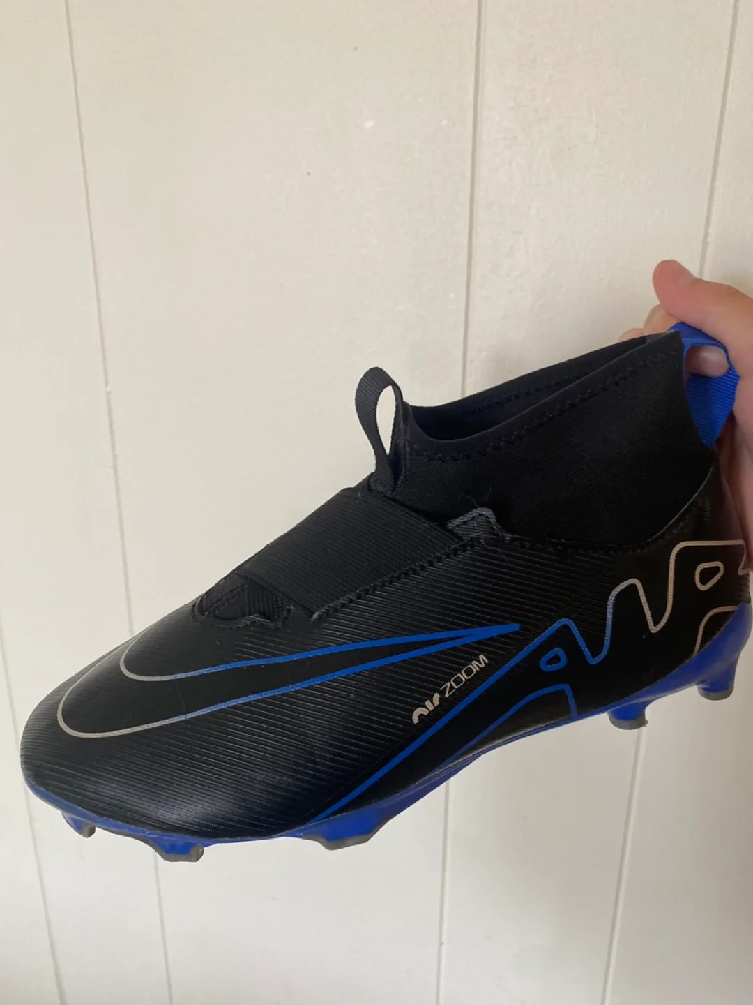 Nike Juniour Zoom Mercurials - Black & Blue thumbnail
