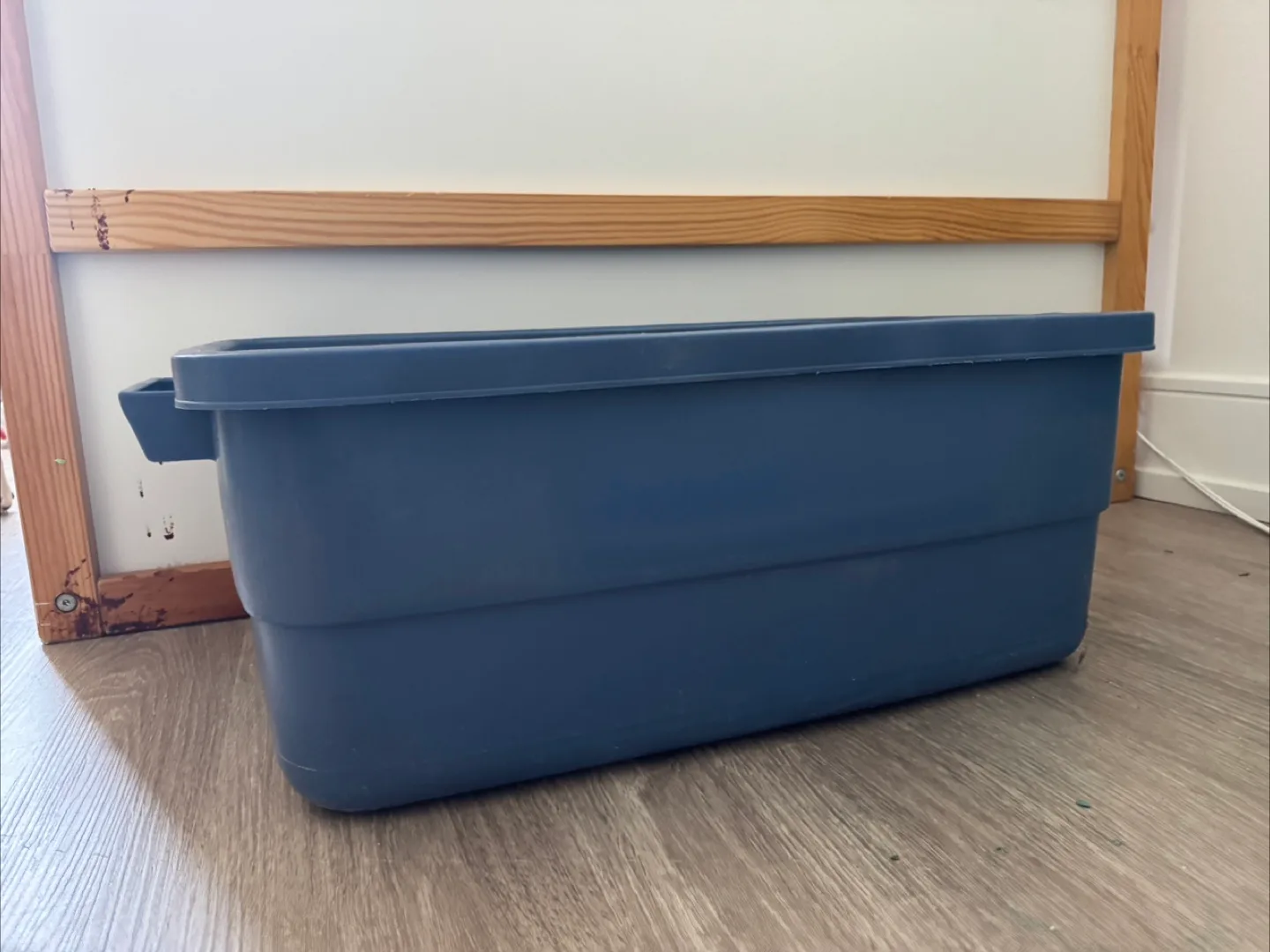Blue Plastic Storage Bin thumbnail