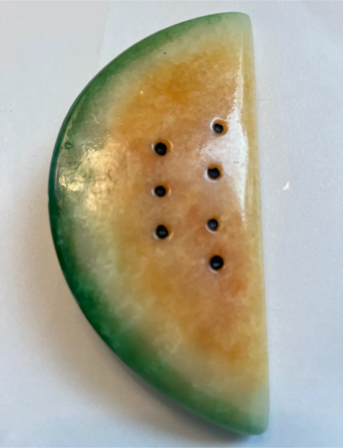 Jade Watermelon Slice Figurine image indicator(2)