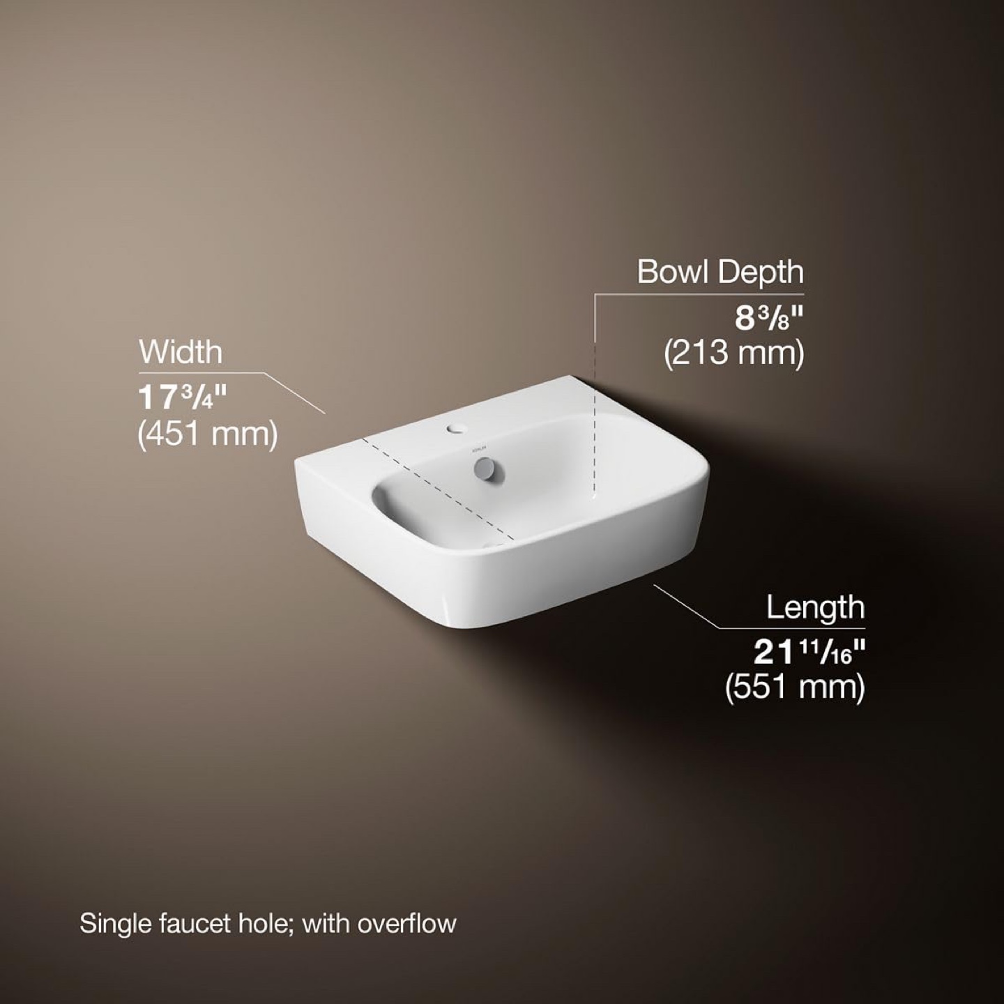 Kohler ModernLife Bathroom Sink, White - photo 3