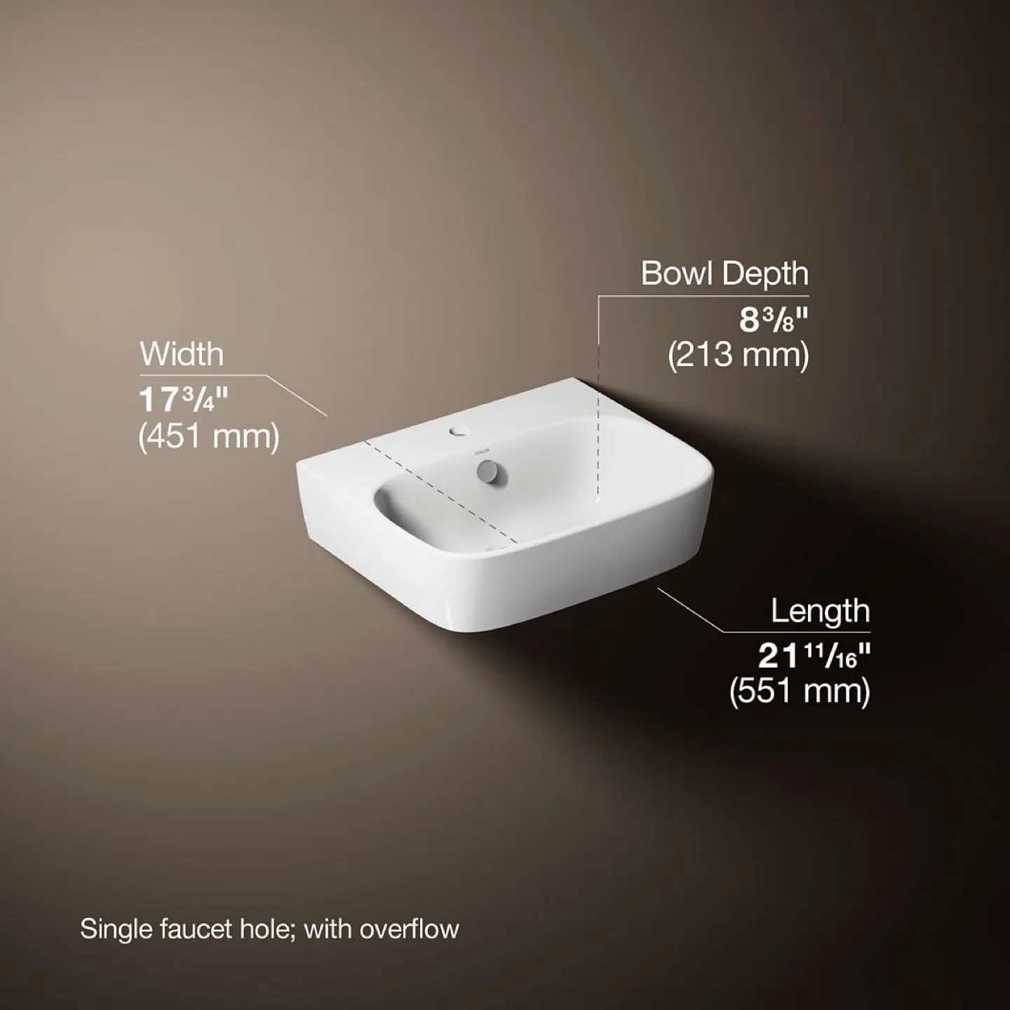 Kohler ModernLife Bathroom Sink, White image indicator(3)