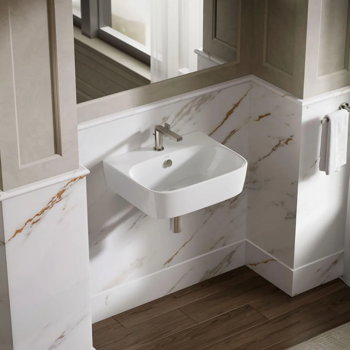 Kohler ModernLife Bathroom Sink, White image indicator(2)