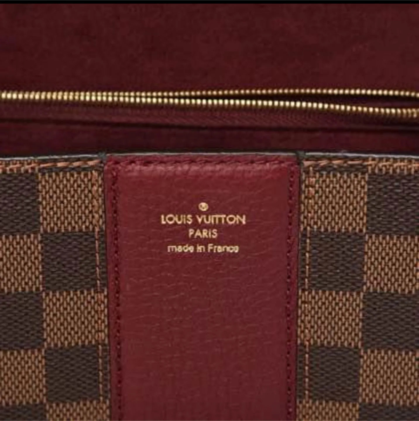 Women’s canvas and leather chain bag Damier  print image indicator(8)