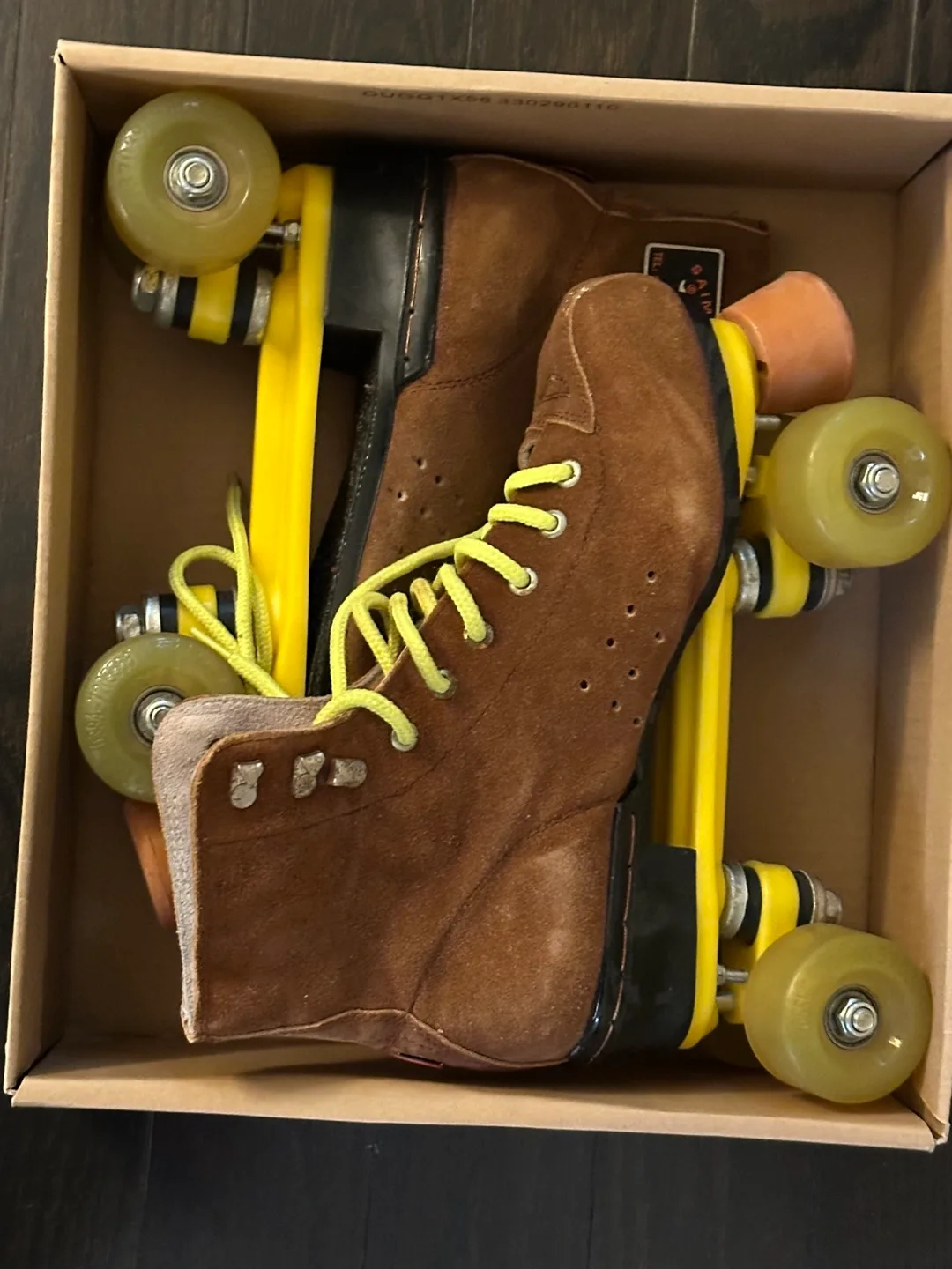 Brown Suede Roller Skates( size:42) thumbnail