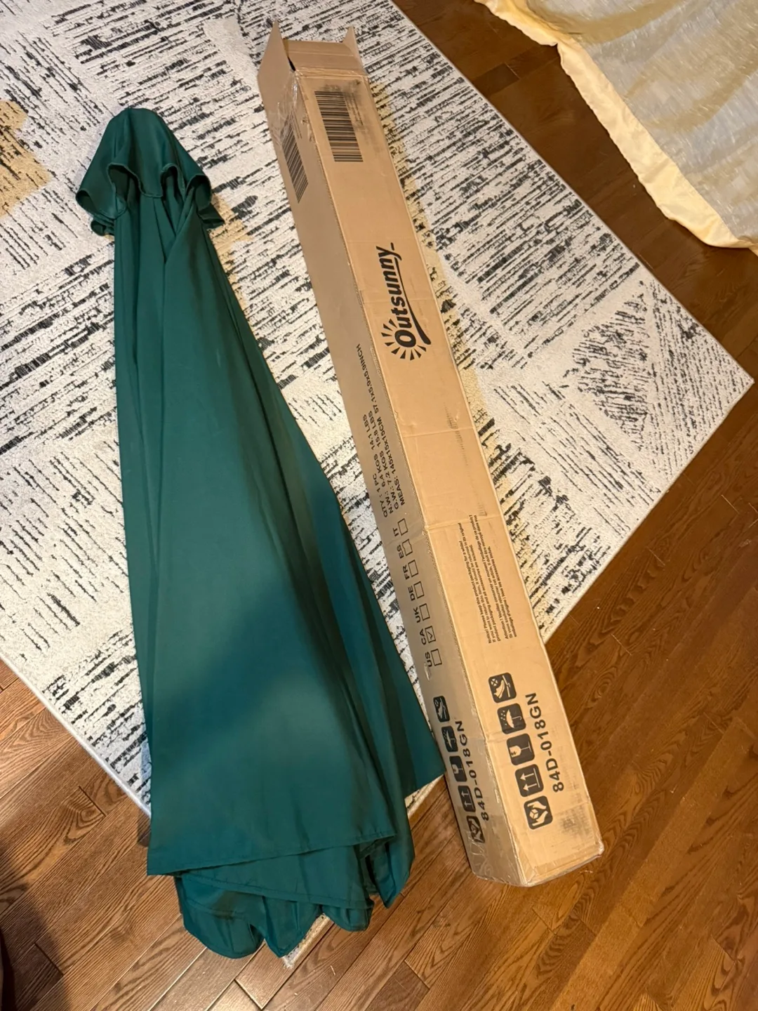 Outsunny 9ft Solar Umbrella thumbnail