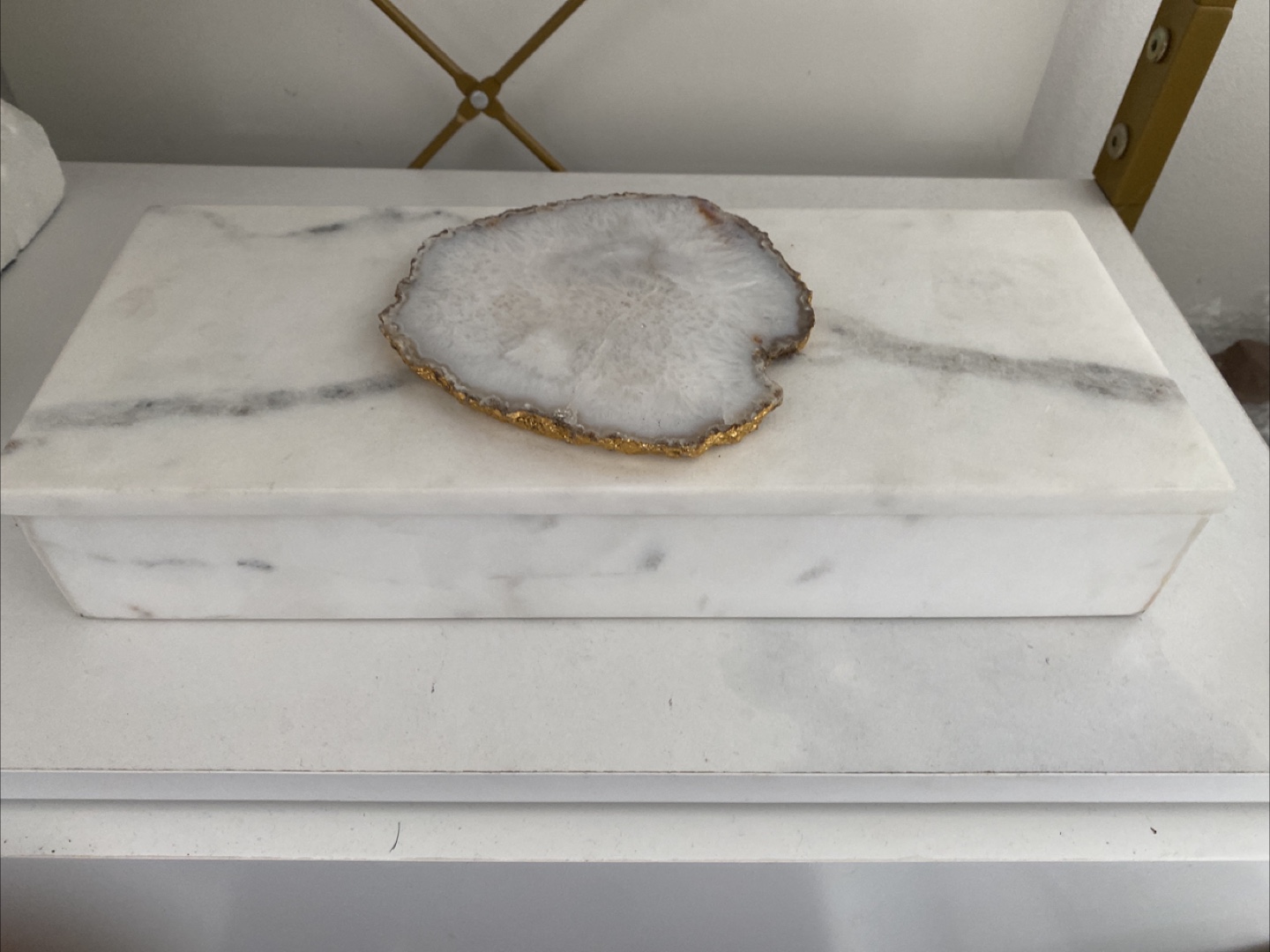 Marble Box with Agate Slice - photo 2