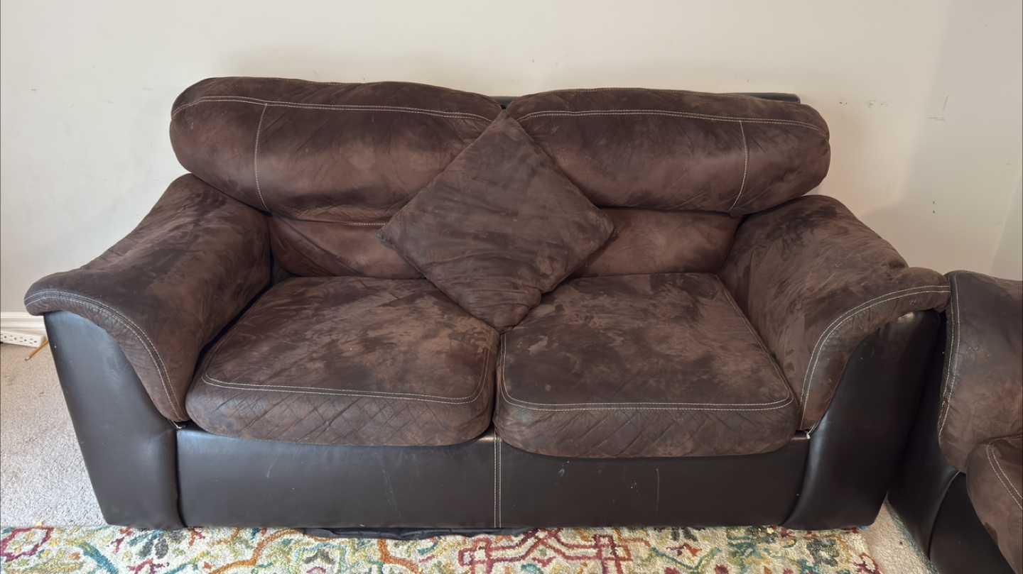 Brown Loveseat & Armchair Set - Free - photo 2