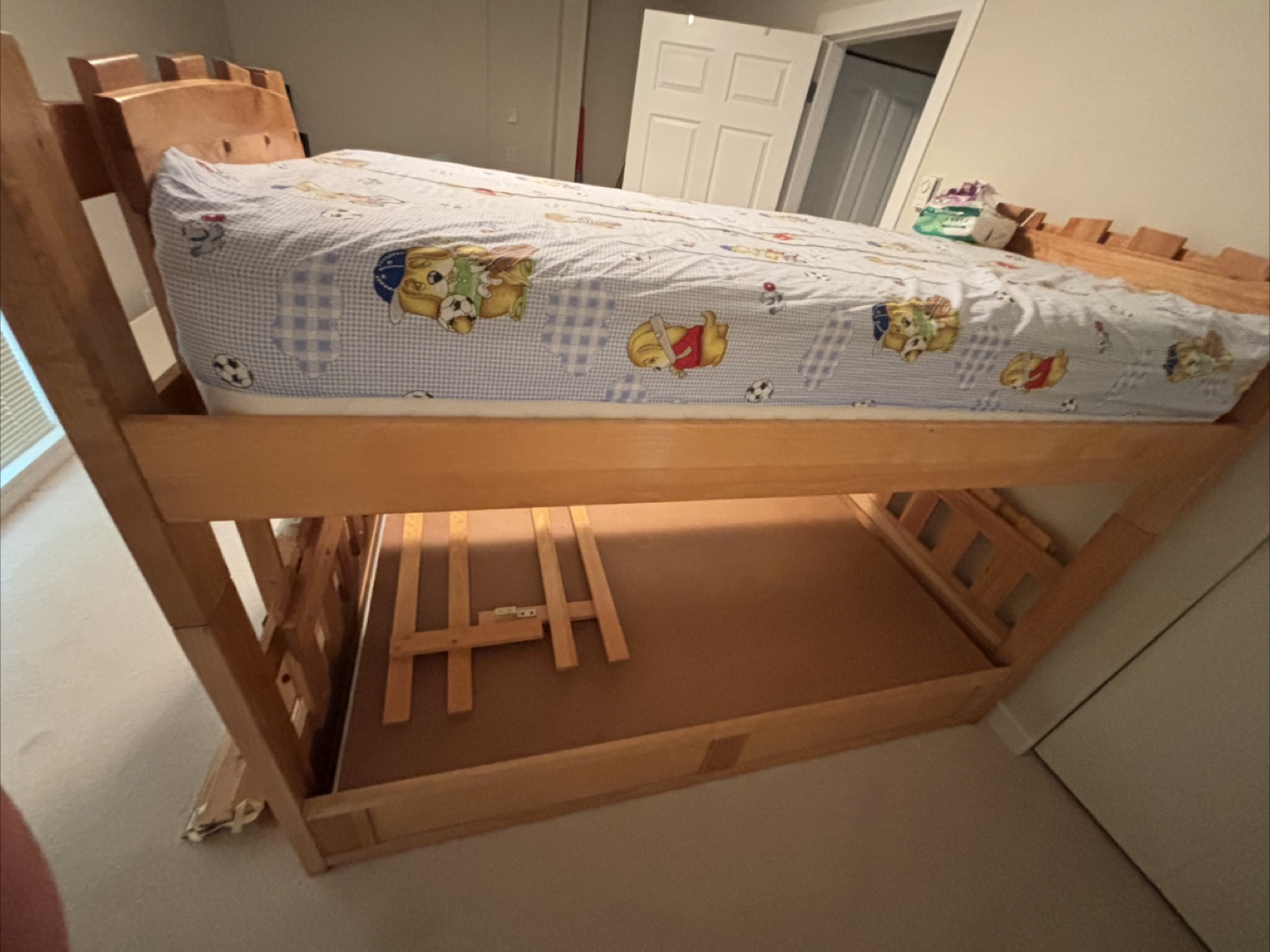 Wooden Bunk Bed Frame with built in drawers - photo 2