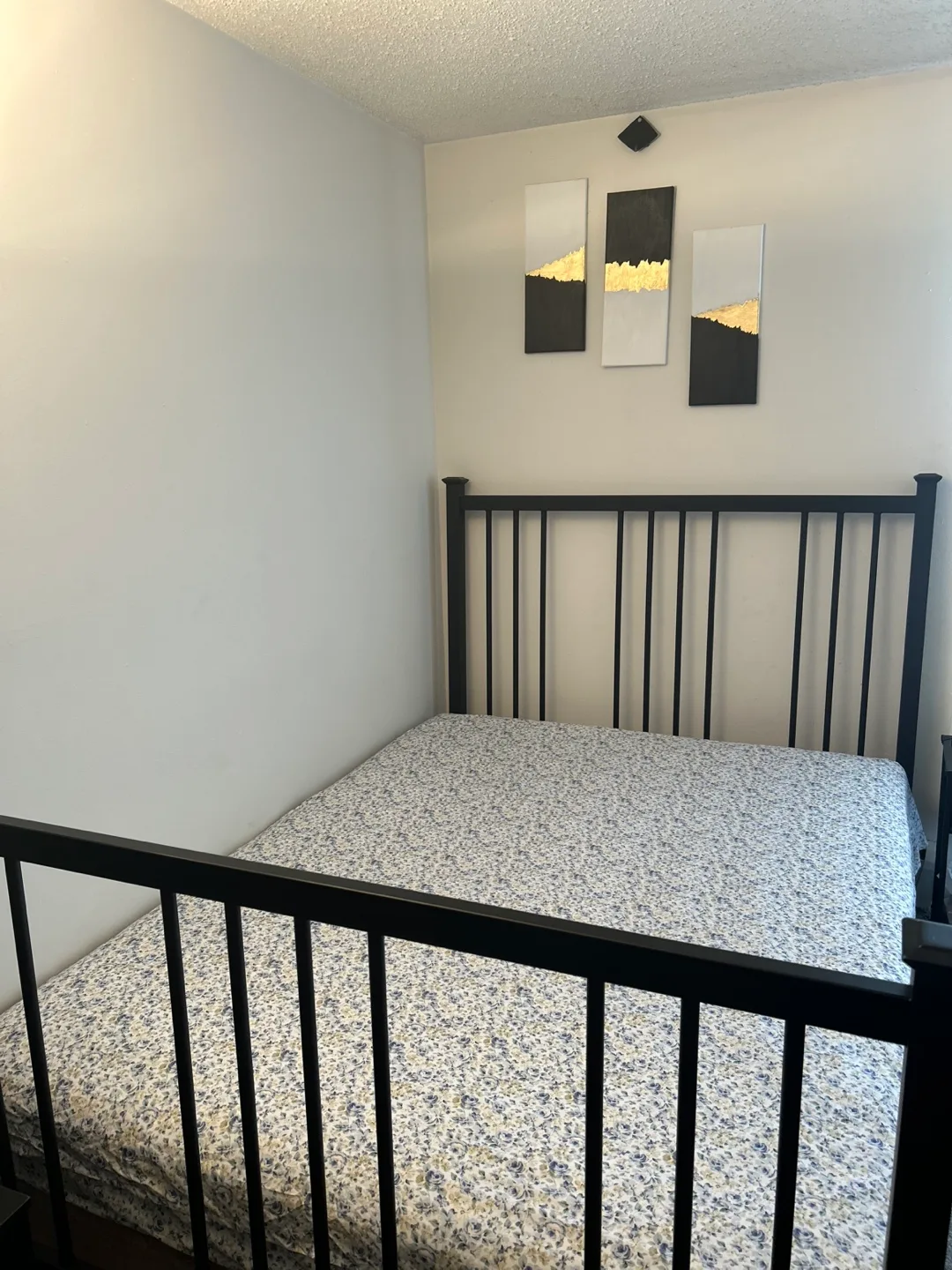 Queen Size Black Metal Bed Frame thumbnail