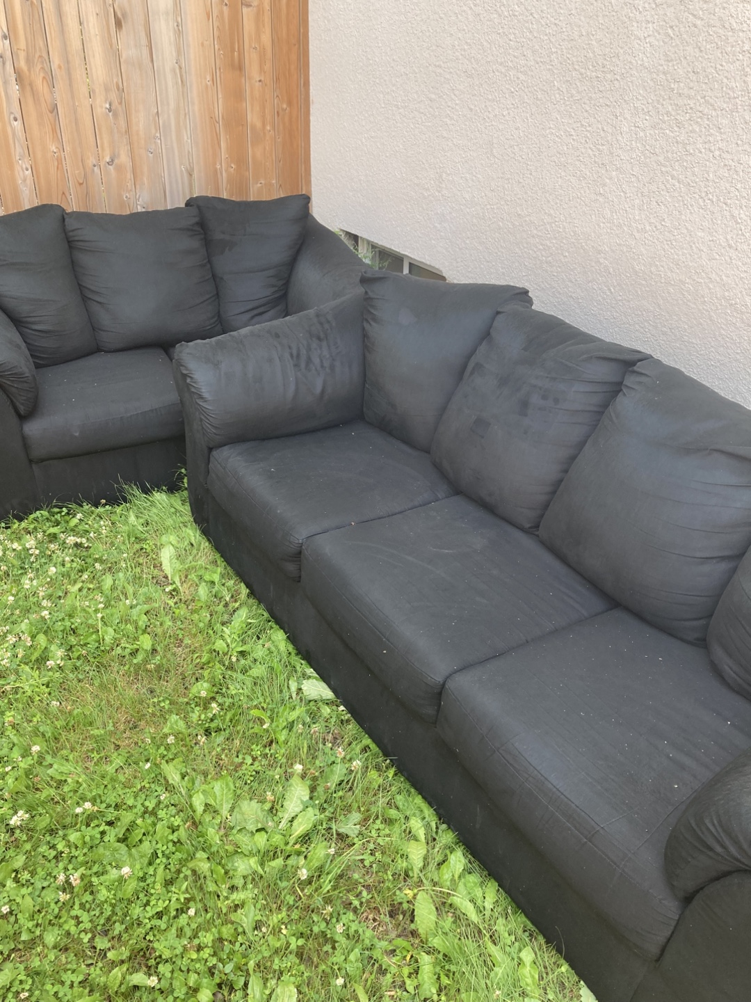 Black Sofa and Loveseat Set