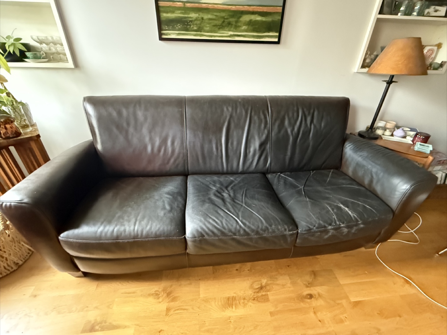 Leather Sofa - Dark Brown
