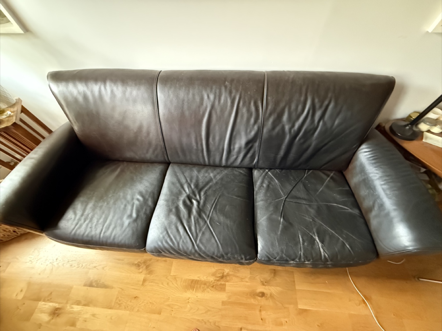 Leather Sofa - Dark Brown - photo 2
