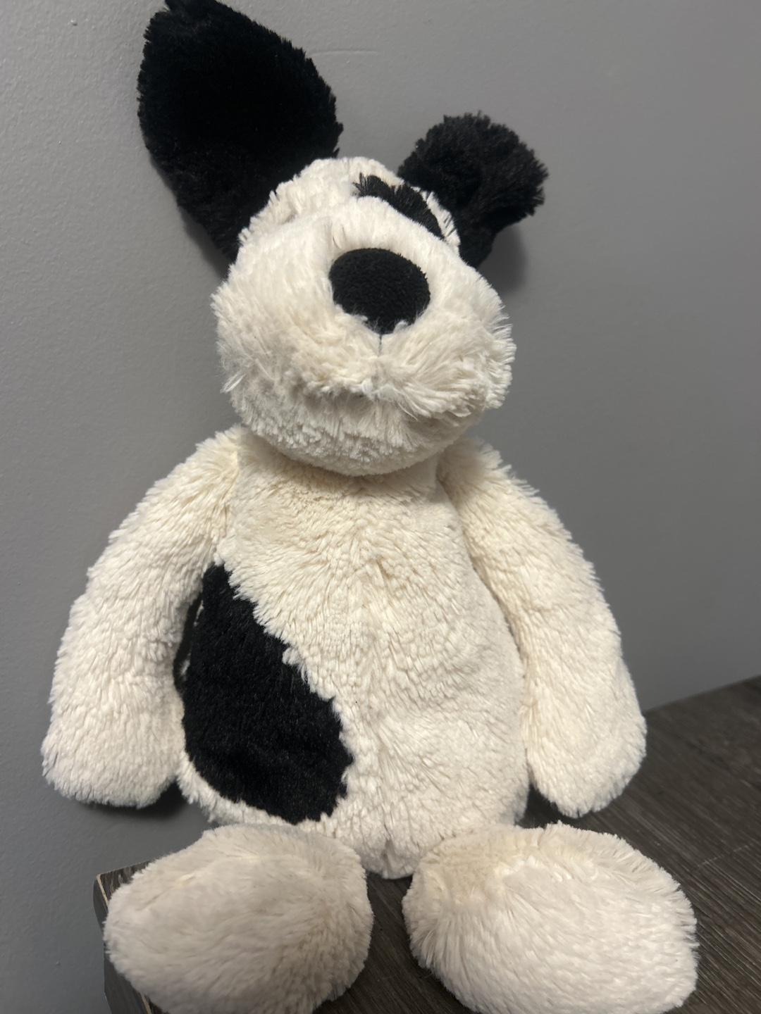 Jellycat Black & White Plush Dog
