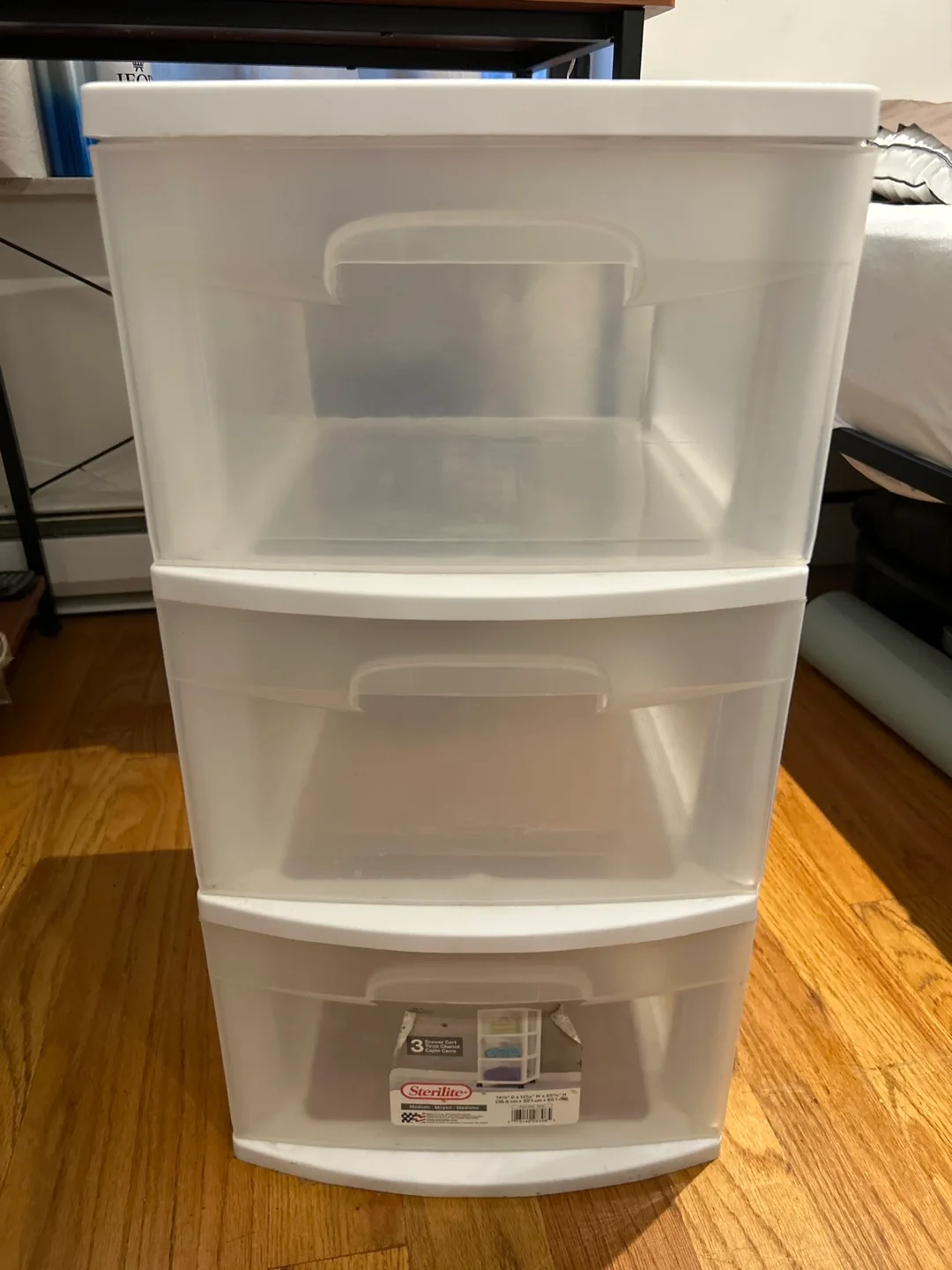 Sterilite 3-Drawer Medium Cart - White thumbnail