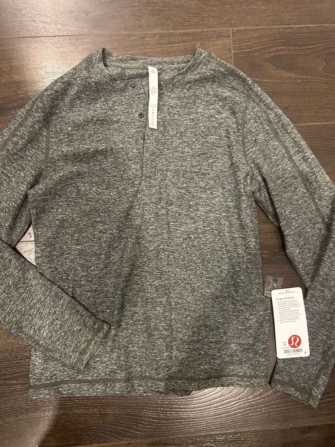 New Lululemon Surge LS Henley - Size M thumbnail