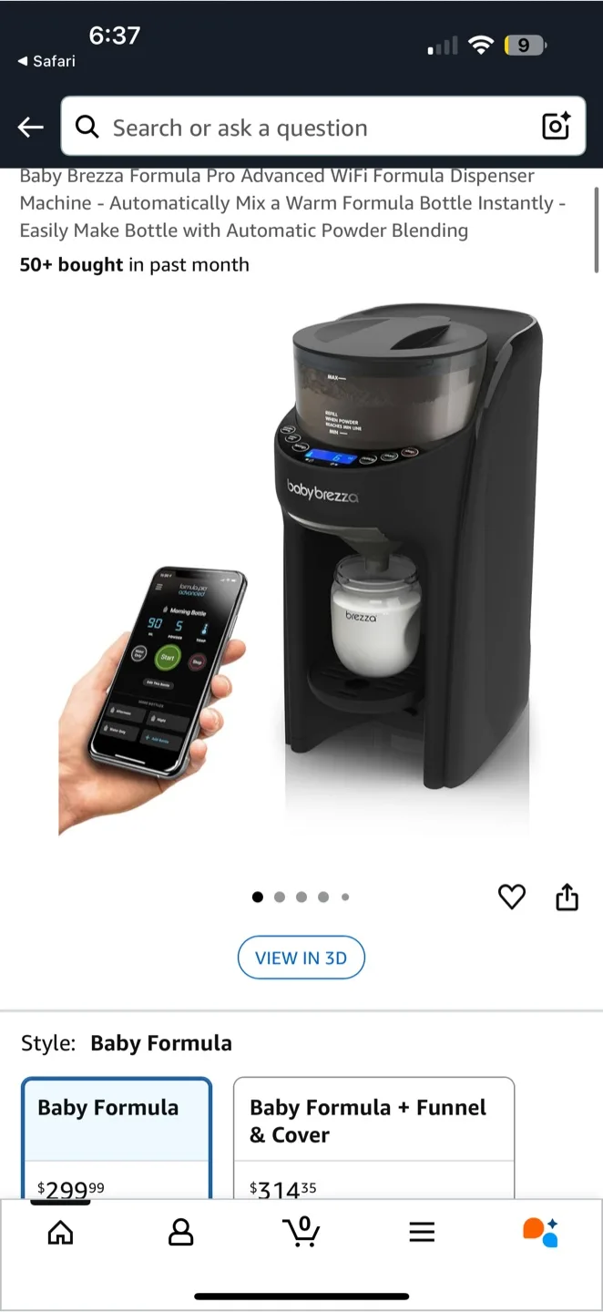 Baby Brezza Formula Pro Advanced WiFi - Black thumbnail