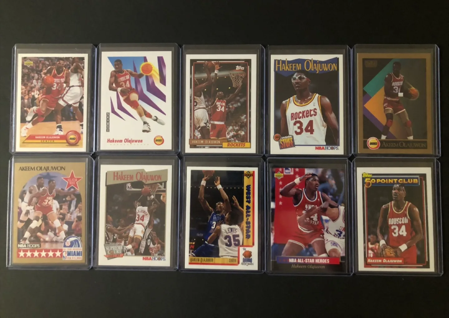 Hakeem Olajuwon Basketball Cards Collection thumbnail