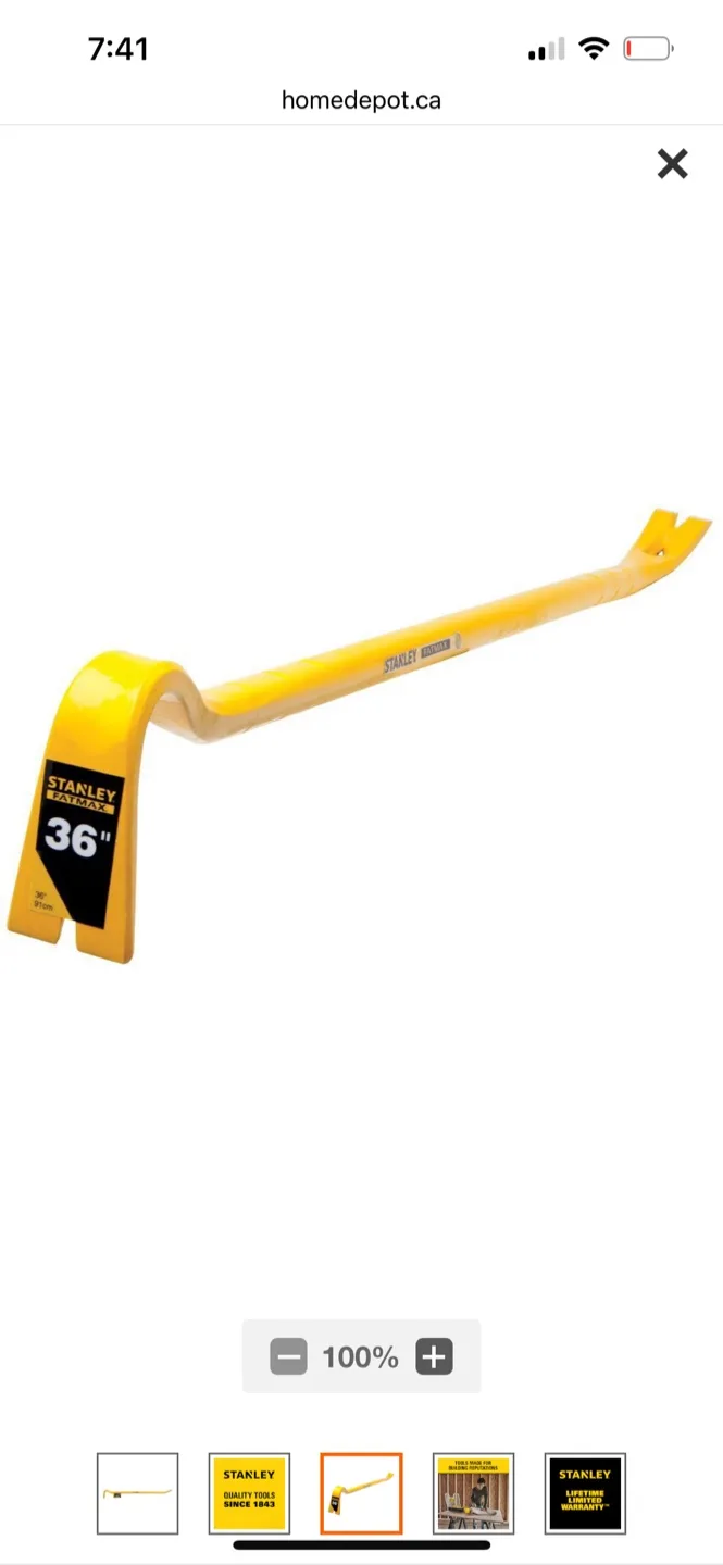 Stanley FatMax 36" Wrecking Bar thumbnail