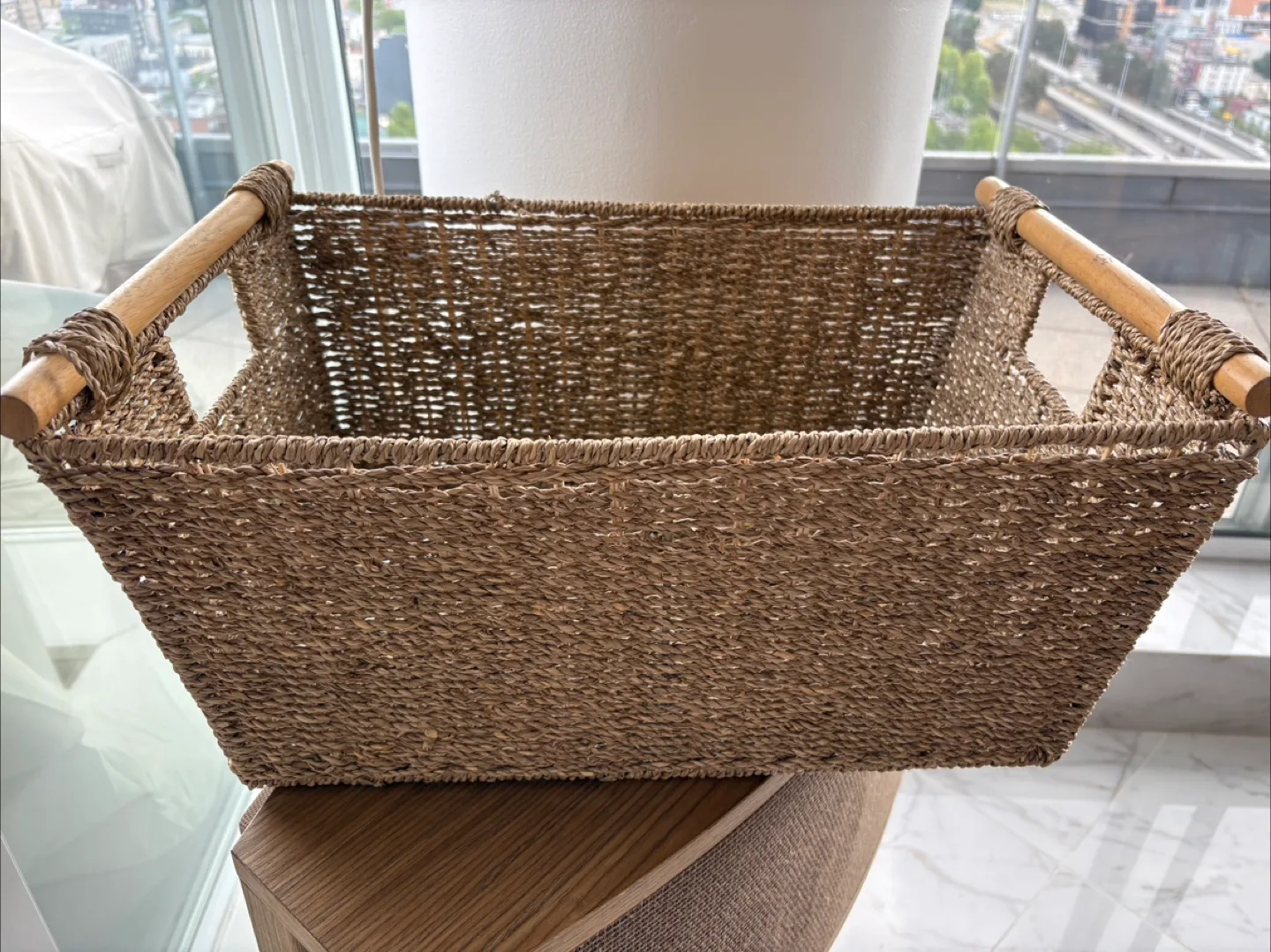 Large Woven Basket 18” x 12” , 9”h thumbnail