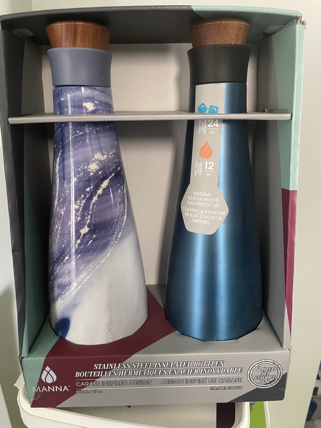 Manna Carafe Inspired Design Stainless Steel Bottles